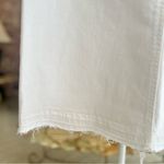 Sonoma  Skirt Denim Fray Release Hem A-Line White 8 Stretch Party Work Trendy Mod Photo 9