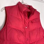 Gap Womens Large Pink Puffer Vest Full Zip Pockets Big Snap Cinched Waist Photo 3