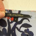 Kobi Halperin Blue Red Floral Print Blouse Womens S Boho Flowy Shirt Sheer Photo 1