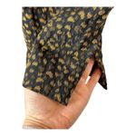 Allen Schwartz Pants Women 0 Black Brown Animal Print Split Hem Flare Trousers Photo 5