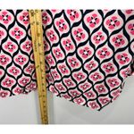 Talbots  Top Womens Small Navy Geometric Preppy Retro Mod Office Chic Blouse NWT Photo 3