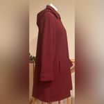 Gallery Red Utility Jacket With Removable Hood & Lining Sz M Red Hidden Buttons. Photo 6