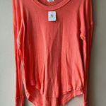 We The Free Light Orange Thermal Waffle Knit Top Size XS Photo 0