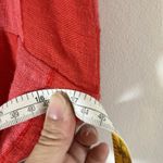 Urban Romantics  Red Striped Sleeveless Button Up Linen Blend Dress L Photo 5