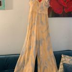 ASTR  The label Golden Hour Peach-blue tie dye Pants jumpsuit Size Small S EUC Photo 3