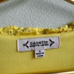 Nanette Lepore Eyelet Summer Yellow Button Front Flirty Feminine Dress Sz Small Photo 3