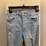 Levi's  Women's Wedgie Straight Distressed Button-Fly Blue Jeans Photo 10