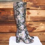 Kenneth Cole NWOB Reaction Brocade Knee High Boots Photo 1