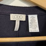 LOGO By Lori Goldstein LOGO Lori Goldstein Cotton Cashmere Long Cardigan Lace Trim Sz S Photo 3