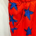 Red with Blue Starfish Shorts Romper ModCloth Compañia Fantastica Patriotic Size L Photo 9