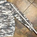 New Directions Gray Camouflage Cowl Neck Sweatshirt Large Photo 6