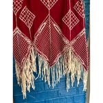 Cato  Womens XS Sleeveless Vest Burgundy Red Fringe Embroidered Boho‎ Festival Photo 6