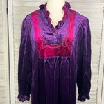 LADY LISANNE Vintage Velour Nightgown Purple/Magenta Photo 0