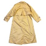 London Towne Vintage Golden Yellow Shimmer Trench Coat Womens Size 8 Long Formal Photo 4