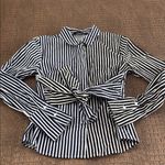 Walter Baker  Striped Black and White/blue and white striped Top size small Photo 0