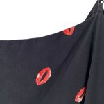 L'Agence L’Agence Suede Silk BlackRed Lip Print Women's Cami Top Blouse size small Photo 6