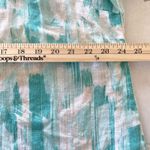 JM Collection Linen Blend Button Up 3/4 Sleeve Shirt Lace Trim Feminine Style 20 Green Size 20W Photo 5