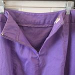 Larry Levine Vintage  2PC Purple Cotton Blend Skirt Suit Size 18 Padded Shoulders Photo 6