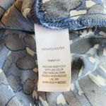 Andrew Marc Marc New York faux wrap Blouse blue animal print Photo 3