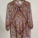 Knox Rose  Floral Pussybow Tie Blouse Boho XS Photo 1