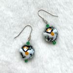 Handmade NEW Halloween Glow In The Dark Silly Ghost Earrings Photo 0