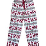 Hanna Andersson Reindeer Print Jersey Cotton Pajama Pants Size Small Red Photo 0
