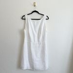 Reformation  | Zenni 100% Linen Boat Neck Mini Dress in White Photo 6