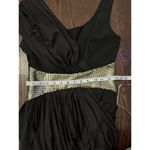 Alexander McQueen VINTAGE SUPER UNIQUE  Black Toga Dress with Gold Size 4 Photo 5