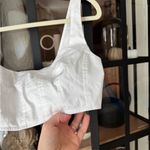 STAUD  wells corset cropped top poplin cotton sleeveless square neck Photo 5