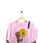 Marvel  Baby Groot Embroidered Tee Shirt Pink Size XL NWT Photo 4