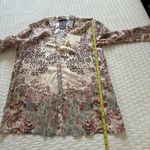 Johnny Was  Jungle Paisley Button Up Blouse Shirt Top Sz M Medium Multi Color Photo 1