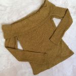 Charlotte Russe Tan Off The Shoulder Sweater Photo 0