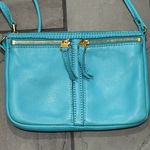 Fossil  Baby Blue Pebbled Leather Small Crossbody Bag Photo 1