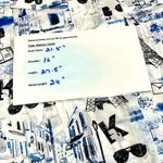 Karl Lagerfeld Paris Women's Long Sleeve Whimsical Blue and Black Blouse size L Photo 9