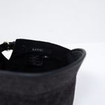 Gucci Made In Italy Cashmere Wool Felt Genuine Leather Trim Newsboy Hat Gray Photo 4