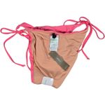 J.Crew  Curved-waist cheeky string bikini bottom with beads in Tea Rose M‎ NWT Photo 3