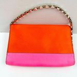 Kate Spade Lincoln Square Garrett Leather Shoulder Bag Color Block Pink Orange Photo 2