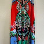 Forever 21 Womens Sz M Colorful Boho Maxi Skirt Vibrant Paisley Festival Summer Hippie Photo 0