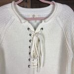 Entro Anthropologie  lace up‎ sweater women’s size small Photo 1