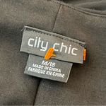 City Chic  Draped Bodycon Dress Two-Way Zip Ruched Black M/18 Photo 3