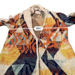 RTR Aldo Martins Naeba Geometric Multicolor Patchwork Long Sleeve Cardigan Sz 2 Orange Photo 12