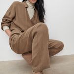 ZARA High-top leather sneakers in beige (Size 8) Photo 4