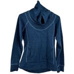 Kuhl Lea Pullover Top Long Sleeve Cowl Pockets Stretch Versatile Cozy Blue L Photo 1