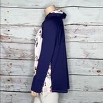 LuLaRoe NWT Size 2XL Navy Blue - Pink Floral Print Amber Hoodie Sweatshirt Photo 2