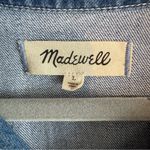Madewell  Denim Long-Sleeve Rushland Wash Romper Sz L Photo 3