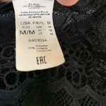 Profile By Gottex Black Crochet Lace Cover Up Dress Medium Deep V Swim Beach Photo 4