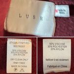 Red Dress Boutique  Lush Long Sleeve In My Cozy Era Oxblood Red Midi Cardigan M Photo 8