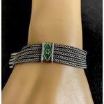 Sterling Enamel Multi Color Hearts 5 Mesh Chain Thailand 925 7” Bracelet Photo 1