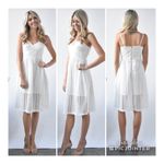 Ali & Jay Bellissimo Midi White Lace Bridal Dress XS NWT Photo 2