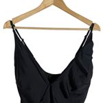 Catherine Malandrino Black One Piece V-Neck Ruffle Front Swimsuit Size Small Photo 4
